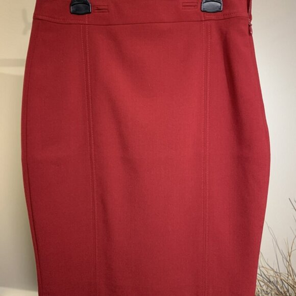 RW&CO Red Pencil Skirt Size 4 - Picture 2 of 10
